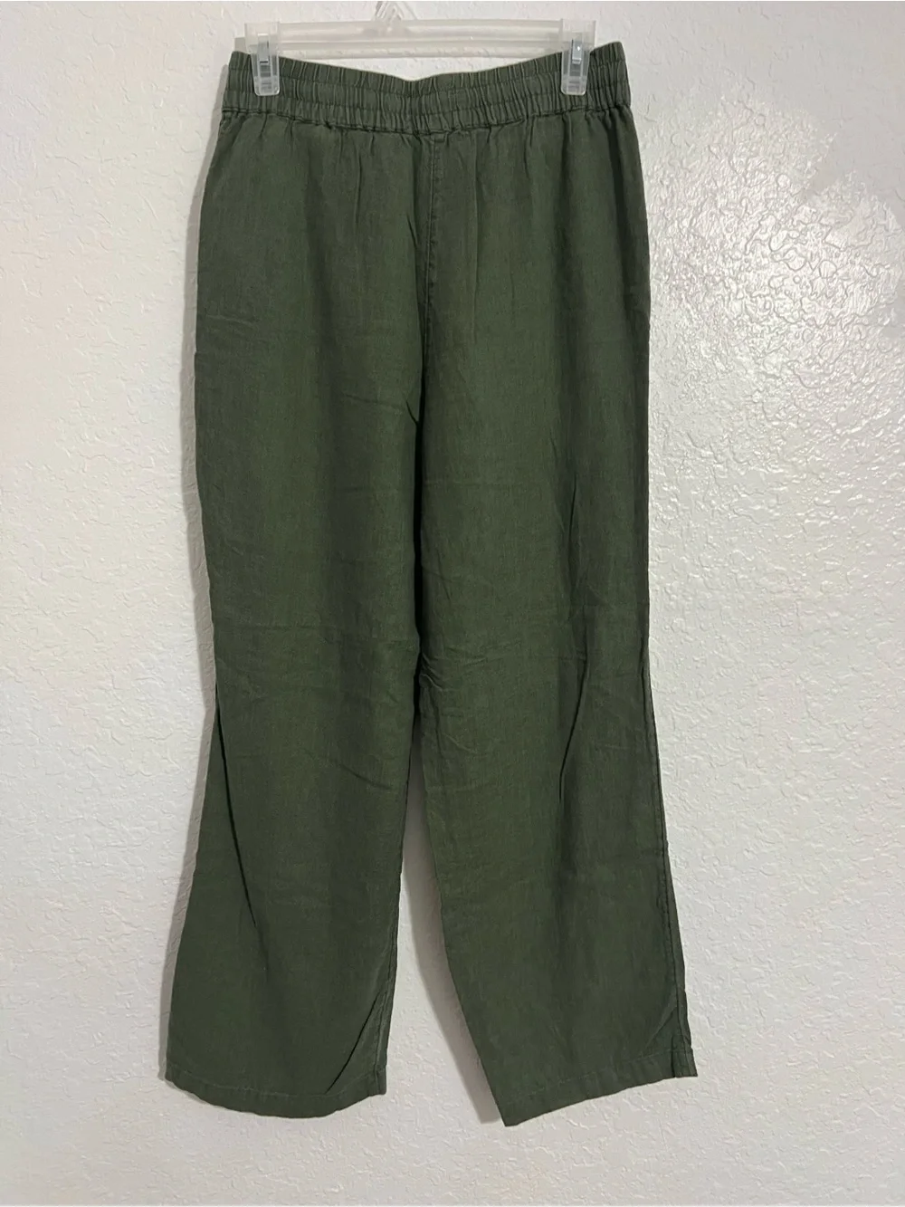 Naturals D & Co Women’s XS Olive Green  Casual Pants Wide Leg Lounge #626